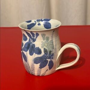 Blue Floral Ceramic Mug